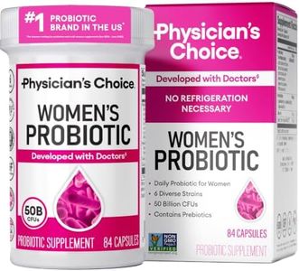 Physician's Choice Probiotics for Women - PH Balance, Digestive, UT, & Feminine Health - 50 Billion CFU - 6 Unique Strains for Women - Organic Prebiotics, Cranberry Extract+ - Womens Probiotic - 84 CT