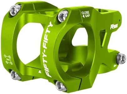 FIFTY-FIFTY Mountain Bike Stem for 35mm Handlebar Clamp 1-1/8 Steer Tube, Aluminum Alloy Short Handlebar Stem for All Mountain, MTB, Downhill, Freeride (Green)