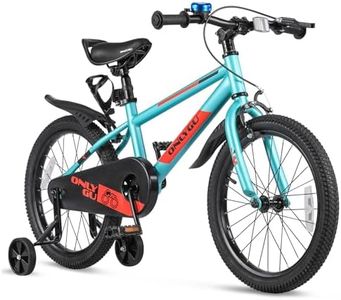 UOKAA Stylish Kids Bike for Ages 5-9 - Easy Assembly Safe & Stable Ride,18 Inch Wheels,Vibrant Colors, Includes Training Wheels