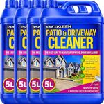 Pro-Kleen Patio & Driveway Cleaner (20L) - Removes Black Stains, Dirt and Grime - Powerful Liquid Cleaning Solution - Use on Patios, Driveways, Block Paving & more