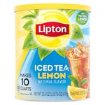 Lipton Iced Tea ,Natural Lemon, Sweetened Iced Tea Powder ,Lemon Flavoured, Powdered Drink Mix- Makes 10 Quarts - Net Weight, 670g