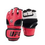 UFC Open Palm MMA Training Gloves Grappling Heavy Bag - L/XL - Large/Extra Large, Red