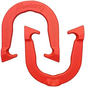 Mustang Professional Pitching Horseshoes- Made in The USA (Red Pair (2 Horseshoes))