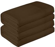 Royale Linens 2 Pack Flat Sheet Set - Top Sheet - Ultra Soft & Breathable - Brushed 1800 Microfiber - Wrinkle & Stain Resistant - Hotel Quality- Queen Flat Sheet Sold Separately (Queen, Chocolate)