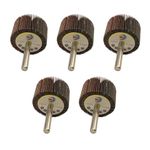 WA 5PCS - 1 1/2"x1"x1/4" inch 60# Industrial Grade Durable Mounted Flap Wheel Sander, Grit 60, Aluminum Oxide Sanding Flap Wheels with 1/4" Shank for Drill/Die Grinder, Remove Rust and Polish 60#