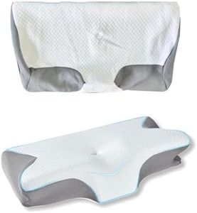 Cooling Cervical Neck Pillowcase Cover for Cervical Pillow (Only Pillow Case), Ergonomic Pillowcase with Zipper Breathable Pillow Cover Contour Cool Case for Side Back Stomach Sleepers(Grey)