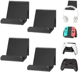 6amLifestyle 4 Pack Controller Holder Stand Built in Anti-Slip Pads for PS5 PS4 Xbox One Switch Pro Gamepad Controller Wall Mount Adhesive/Screws, Universal Controller Accessories Shark 14 Mini