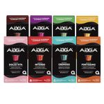 Café Agga 80 Original Line Nespresso Pods Coffee Variety Pack - 8x10 Espresso Capsules: Intenso, Fortissimo, Lungo, Organico, Cremoso, Ristretto, Dolce Vita & Kenya - Compatible with Nespresso OriginalLine Machines