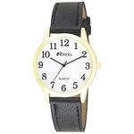 Ravel - Unisex Modern Minimal Everyday Quartz Watch (36mm case) - R0132.02.1 - Black/Gold Tone Tone