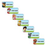 PAW Patrol Theme Personalized Waterproof No-Sew Laundry Safe Stick-on Labels for Clothing