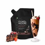 GOOD&MOORE Belgian Dark Chocolate Sauce | With Real Belgian Dark Chocolate | Chocolate Syrup | For Toppings, Fillings, Cookies, Cakes, Garnishing, and More | 200ml