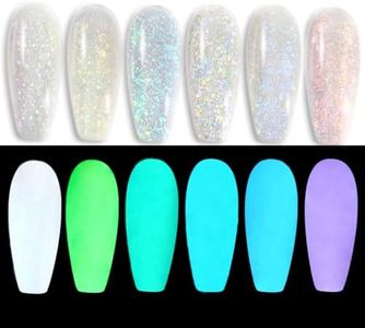 Oumisaya Glow in the dark Opal Gel Nail Polish 6 Colors Set Color Changing Semi Clear Top Coat Gel Polish (GP015)