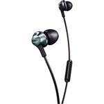 PHILIPS in-ear headphones PRO6105BK/00 in-ear headset (built-in microphone, high-resolution audio, 8.6-mm drivers, ergonomic design, wired) black/silver