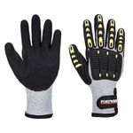 Portwest A729 - Anti Impact Cut Resistant Thermal Glove Grey/Black (XL)