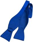 John William Clothing Bow Ties for Men - 100% Silk Self-Tie Bow Tie for Tuxedo & Wedding Royal Blue