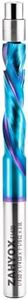 ZahyoX Downcut Flush Trim Router Bit, NACO Coated Spiral Flush Trim Bit with Double Bearing, 1/4" Cutting Dia, 1/4" Shank, 1-1/8" Cutting Length, 3" Overall Length