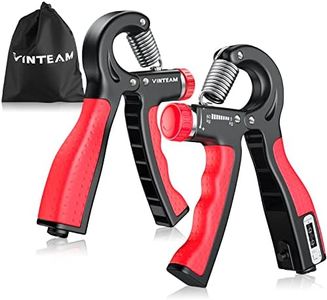 VINTEAM Hand Grip Exerciser Strengthener, 6pcs Hand Grip Strength Trainer with 5-60KG Adjustable Resistance Forearm Workout, Finger Strengthener for Hand Exercise