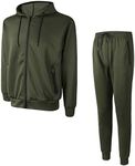 Abovewater Men's Tracksuits Sweatsuits for Men Set Track Suits 2 Piece Casual Athletic Jogging Warm Up Full Zip Sweat Suits, Hk97427-olive, 3X-Large