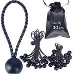 Gorffy Bungee Cord with Balls, 30 pcs Tarpaulin Bungee Balls 4.8" and 8.8", Heavy Duty Bungee Balls, Bungee Strap Ties, Elastic Ties Bungee Ties for Tarpaulin, Camping Tarp and Household Items