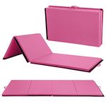 BestMassage Gymnastics Mat 4x10x2 Tumbling Mat 4 Foldding Mat Gymnastic Indoor/Outdoor Mat 2 InchesThick PU Leather Folding Exercise Mat for Tumbling Stretching Yoga Arts Mat Home Gym Mat Yoga Mat