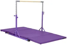 Z ATHLETIC Kip Bar and Folding Gymnastics Mat, 4 Ft x 8 Ft x 2 in