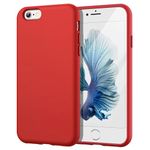 JETech Silicone Case for iPhone 6s/6 4.7 Inch, Silky-Soft Touch Full-Body Protective Case, Shockproof Cover with Microfiber Lining (Red)