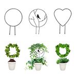 SanSanYa Garden Trellis for Climbing Plants Vine Plant Iron Support Climbing Plant Support Vine Stem Plant Trellis for Vines Ivy Clematis Flowers Rose Jasmine Creeping Decoration (3PCS)