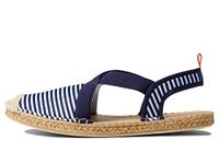 Sea Star Beachwear Women's Neoprene Seafarer Slingback Sandal, Water-Friendly and Quick Drying, Navy/White Microstripe, 7 UK