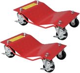 Red Car Dollies Set of 2,Car Wheel Dolly for Garage Moving Car,Vehicle Dolly Heavy Duty for Motorcycles,Disabled Units,Trucks,Dirt Bike,Trailers,3000 LBS