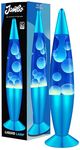 Jambo 16-Inch Beautiful Magma Lamp- Blue Base, Blue Liquid, White Wax, 16", Relaxing Night Light Nighlight Home Decor Living Room Office Bedroom Lamp for Adults, Teens, and Kids