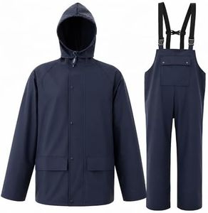 VUVEA Rain Suit For Men & Women Waterproof Heavy Duty Rain Gear Reflective Jacket & Bib Pants for Fishing Outdoor Work Raincoats