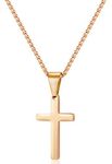 MUERDOU Cross Pendant Necklace for Men Women Boy Girl Gold 316L Stainless Steel Christian Jewellery