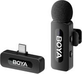BOYA BY-V10 Wireless Lavalier Microphone for iPhone 15/16, Android, USB-C Devices – Clip-On Microphone for Youtubers & Video Recording, 328ft Range, 9H Battery, Noise Reduction, Plug & Play
