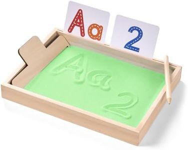 MORITECK Montessori Sand Tray for Kids,Writing Play Sand Tray with Lid for Classroom Practice Writing Letters and Numbers (Green)