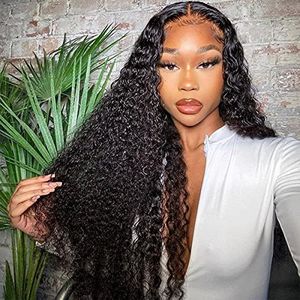 EVA HAIR Glueless Brazilian 13x6 Lace Front Human Hair Wigs With Baby Hair Natural Curly Vigin Human Hair Lace Wigs For Black Women 250 density Lace Front Wigs(20 Inch,250 density,13x6 Lace Front Wig)
