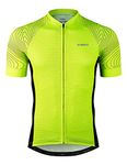 INBIKE Cycling Jersey Men, Full Zip Short Sleeve Shirt Bike Accessories Running Tops Bike Biking Shirt Green Large