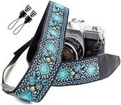 Blue Woven Vintage Camera Strap Bel