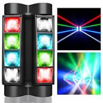 BETOPPER DJ Light LED RGBW Moving Head Stage Lights, 8 * 3W DMX Lights with Magic Beam Light Effects. Supports Sound Activated & DMX512. Disco Light for Parties, Show, Stage, Bar, Home, Concert, Club