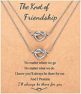 Sincere 2/3 PCS Best Friend Necklaces Forever Love Knot Infinity Matching Friendship Necklaces Jewelry Long Distance Birthday Christmas Bridesmaid Gifts for Girls Women Sisters, Stainless Steel