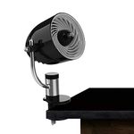 Vornado Pivot Clip Personal Air Circulator Fan with Multi-Surface Clip, Quiet Portable Fan for Office or Bedroom, 3 Speeds, Black