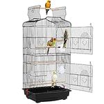 Yaheetech 41-inch Play Open Top Bird Cages for Small Parrots Parakeets Finches Canaries Lovebirds Cockatiels Budgie Green Cheek Conure, Black