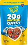 Yogabar Super High Protein Oats 350g | 22g Protein | Choco Almond Oatmeal | Whey and Probiotics | High Absorption | High Fiber Oats for Weight | Dark Chocolate Oats Breakfast Cereal