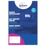 Avery L4784-20 Customisable, Printable Repositionable Name Badge Labels, 27 Labels Per A4 Sheet - Blue Border,White,63,5 x 29,6 mm