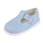 EARLY DAYS Baypods, Toddler Shoes with Hard Sole, Baby Boys & Girls First Walking Shoes with Anti-Slip Sole, First Walkers, Sky Blue, 4 UK Child