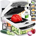 Fullstar The Original Pro Chopper - Vegetable Chopper and Spiralizer, Food Chopper with Container, Fruit Slicer, Kitchen Gadgets & Gifts, Home Essentials (8 in 1, White)