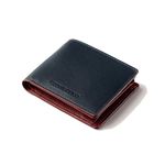 BROWN BEAR RFID Protected Mens Classic Wallet with Coin Pocket & Card Storage, Blue/Red