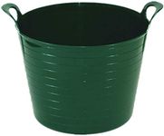 42 Litre Heavy Duty Large Flexi Tub Garden Home Flexible Colour Plastic Storage Container Bucket Flex Tub- MADE IN U.K (Green)