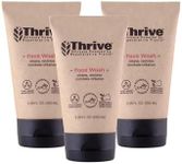 Thrive Natural Care Face Wash Gel for Men & Women - Daily Facial Cleanser with Anti-Oxidants & Unique Natural Ingredients for Healthier Skin Care - Vegan, Pack of 3