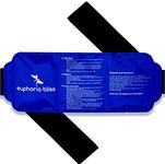 Hot & Cold Reusable and Flexible Gel Ice Pack for Pain Relief with Straps - Fits Any Body Parts - Flexible After Frozen - Back, Shoulders, Neck, Waist, Wrist, Arms, Ankle, Calves 14'' X 6'' (Blue)