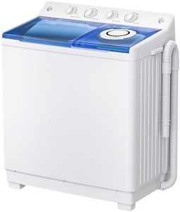 VCJ Portable Washing Machine, Twin Tub Washing Machine Laundry Compact Washer spinner Combo with 40lbs capacity, 24Lbs Washer and 16Lbs Spinner dryer for Apartments RVs and Dorms